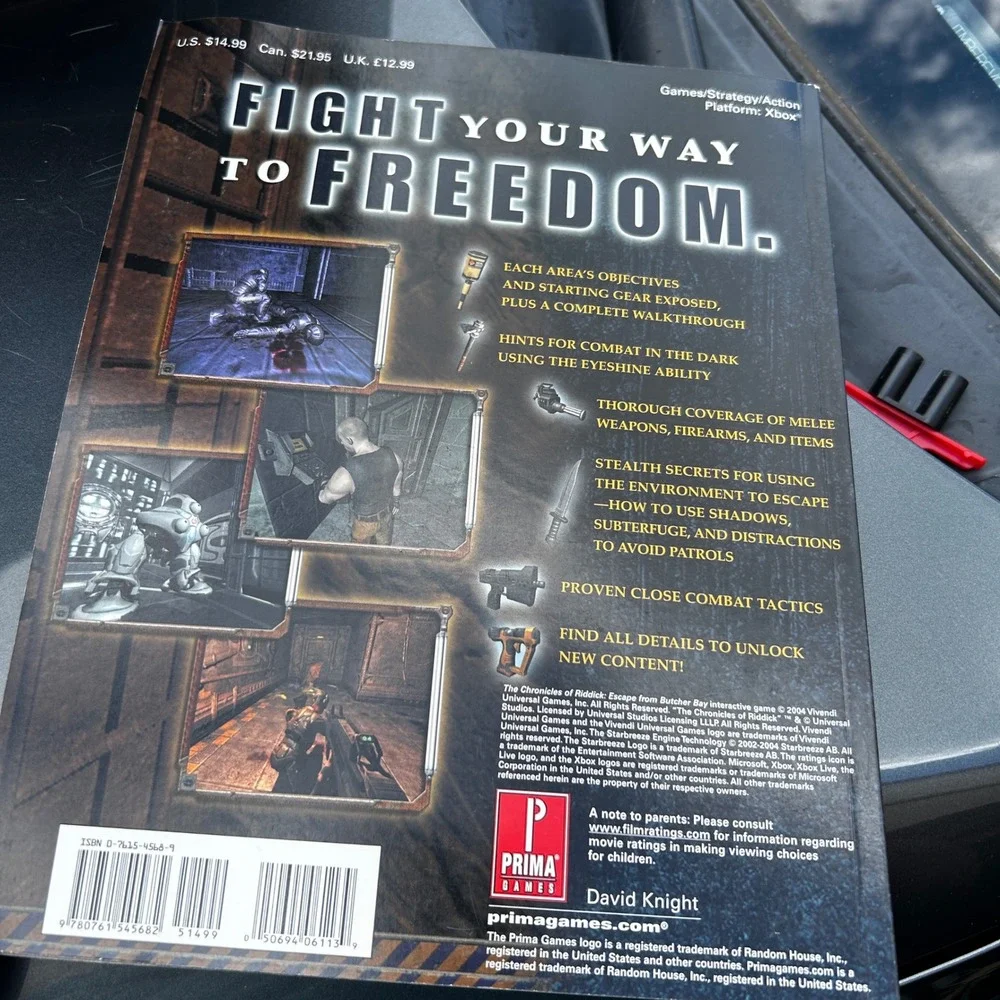 The Chronicles of Riddick Escape from Butcher Bay Prima Official Game Guide Xbox
